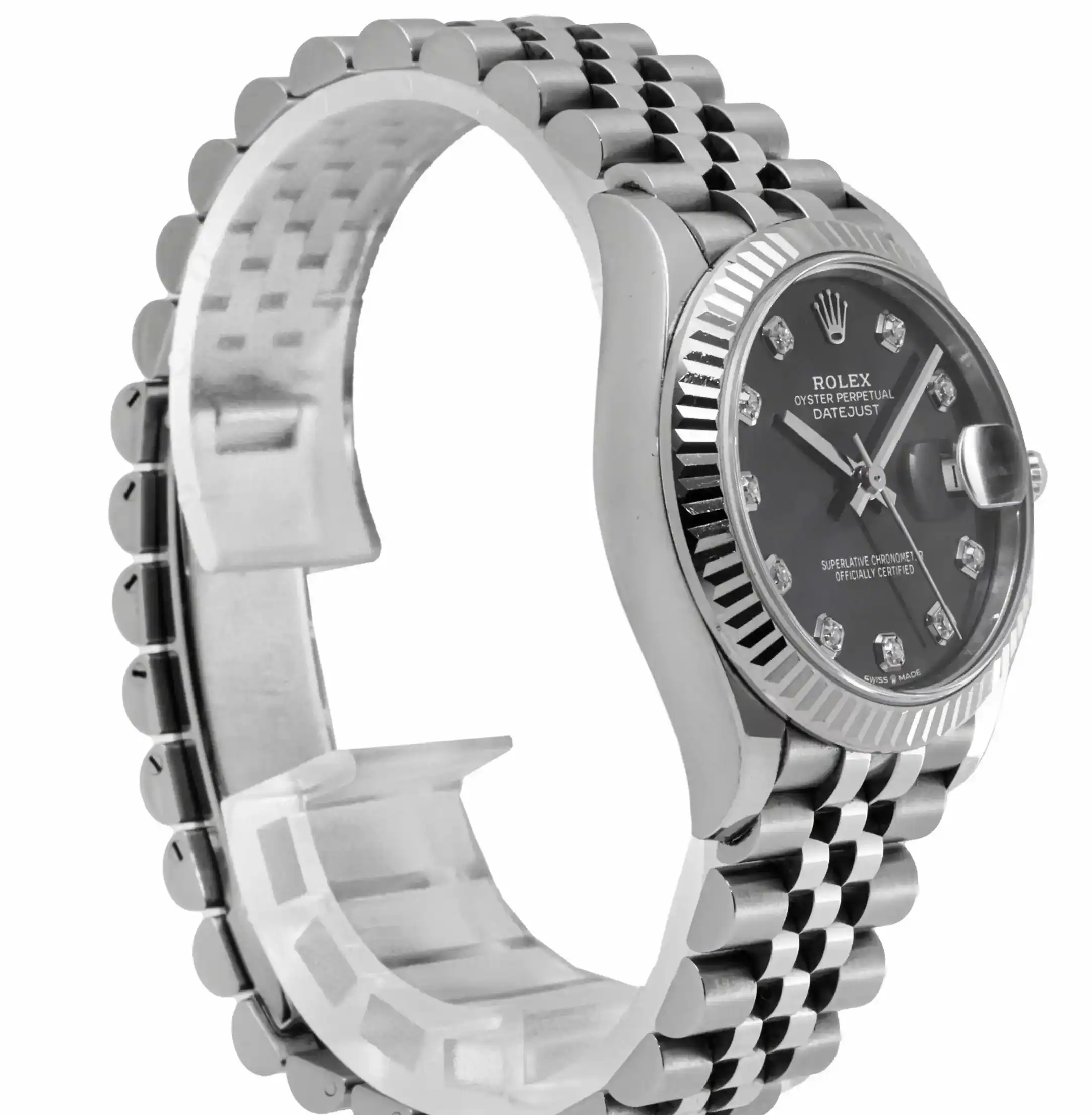 Prestigious Jewelers Rhodium Rolex Datejust 278274