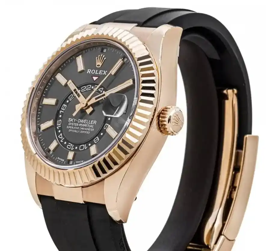 PrestigiousJewelLers Rhodium Rolex Sky-Dweller 326235