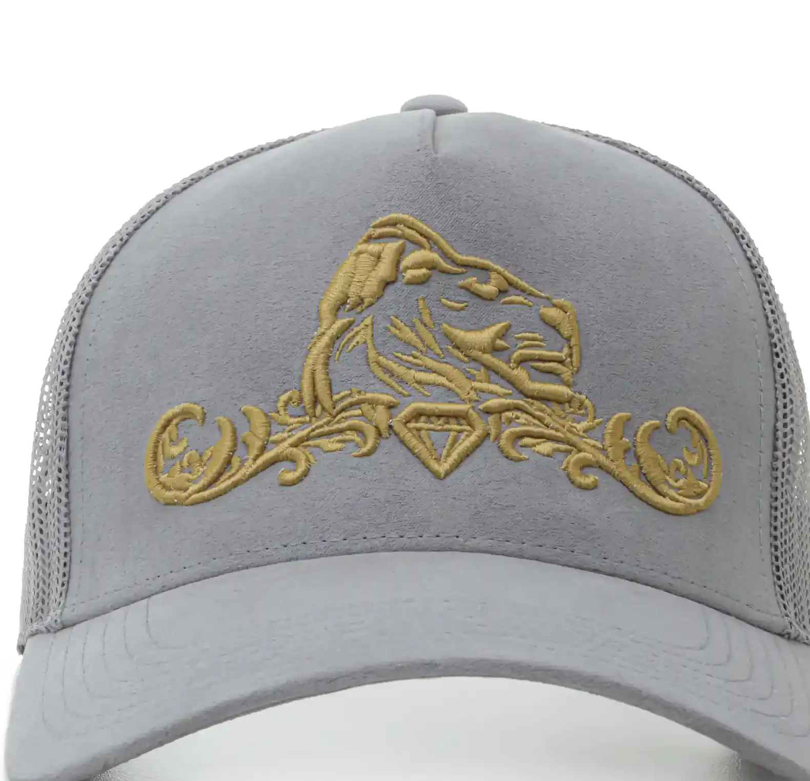 Presitigious Jewellers Trucker Cap – Gold   Grey