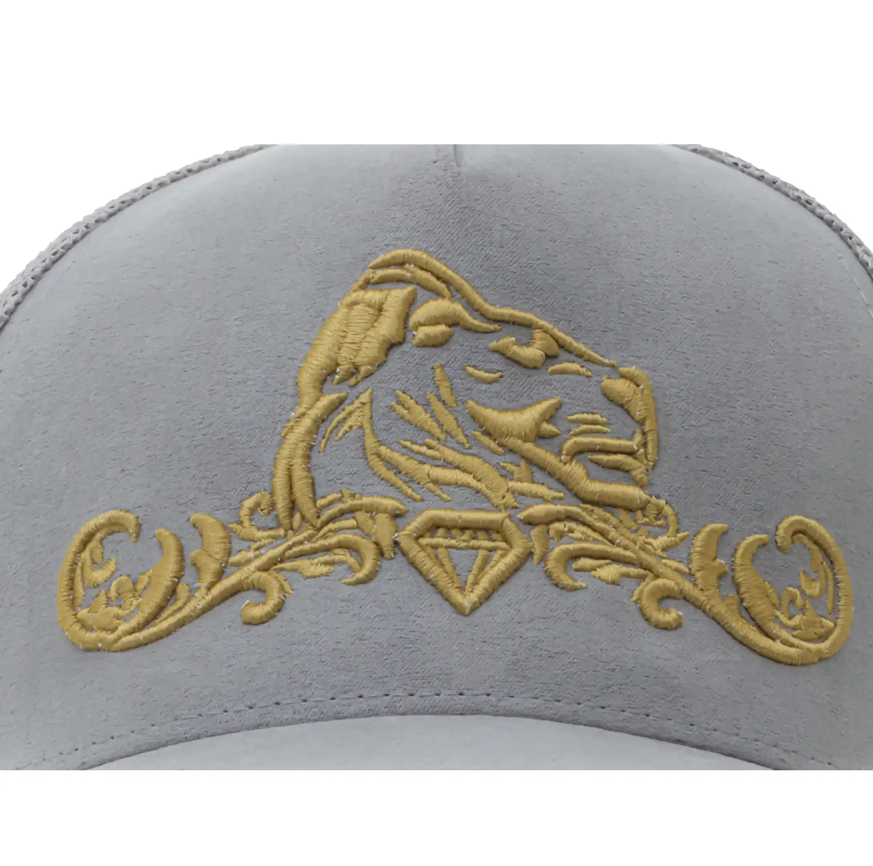 Presitigious Jewellers Trucker Cap – Gold   Grey