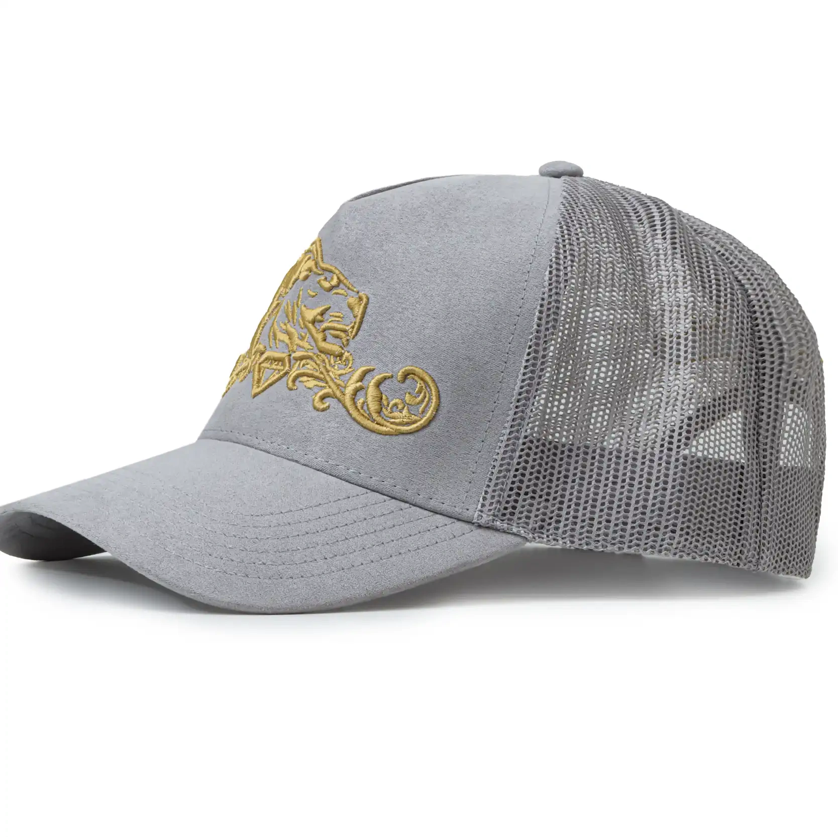 Presitigious Jewellers Trucker Cap – Gold   Grey