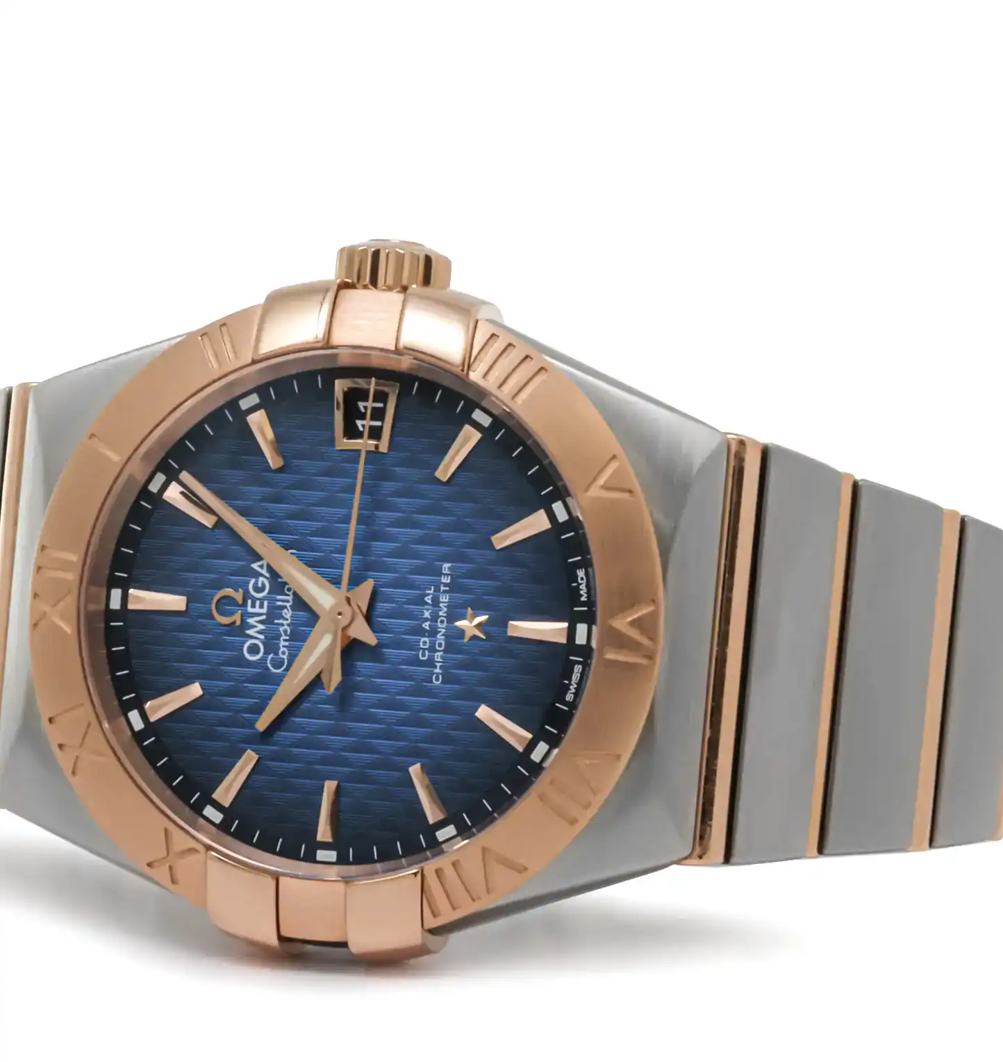 Stainless Steel & Rose Gold Omega Constellation Co-Axial Master Chronometer 123.20.38.21.03.001