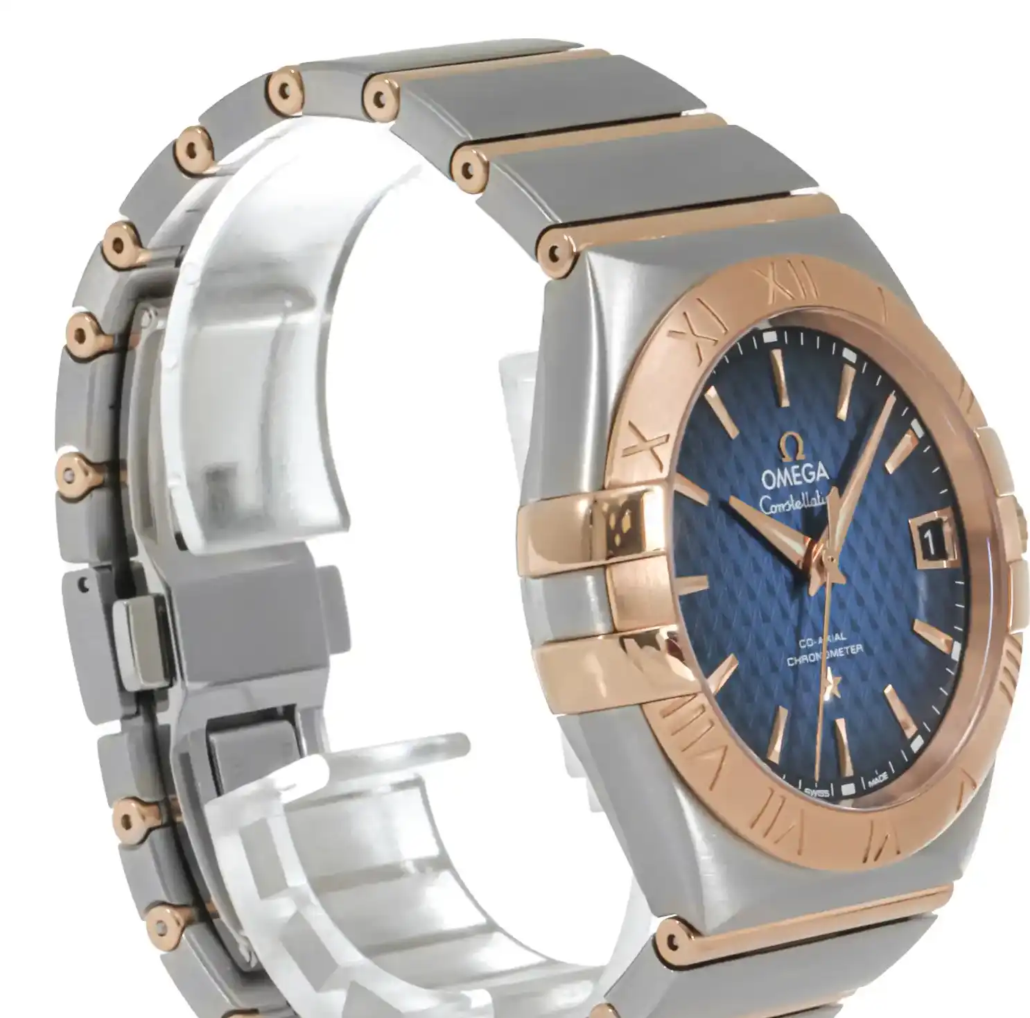 Stainless Steel & Rose Gold Omega Constellation Co-Axial Master Chronometer 123.20.38.21.03.001