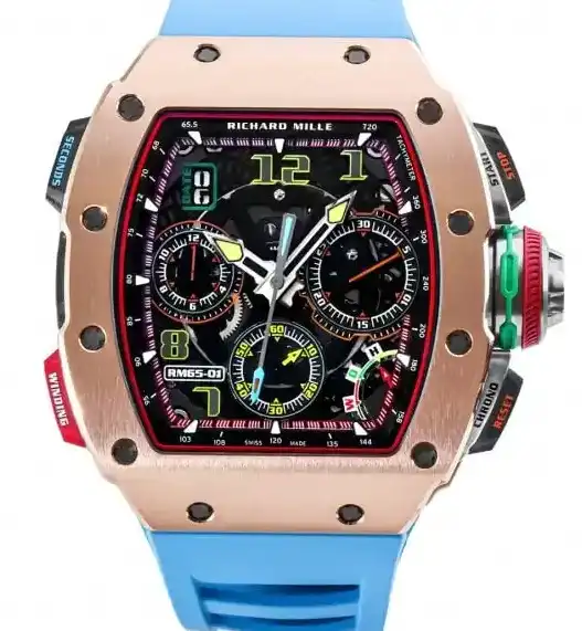 Richard Mille Chronograph Full Rose Gold RM65-01 Transparent