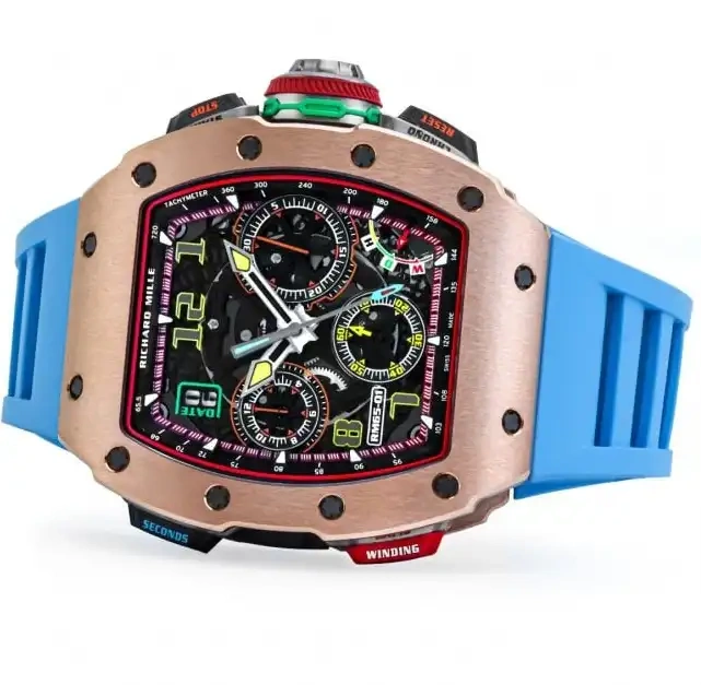 Richard Mille Chronograph Full Rose Gold RM65-01 Transparent