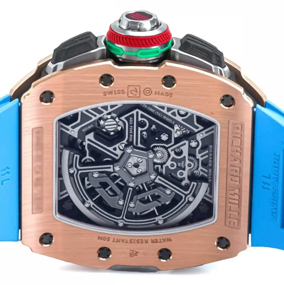 Richard Mille Chronograph Full Rose Gold RM65-01 Transparent
