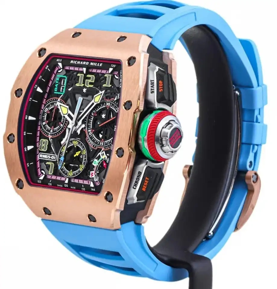 Richard Mille Chronograph Full Rose Gold RM65-01 Transparent