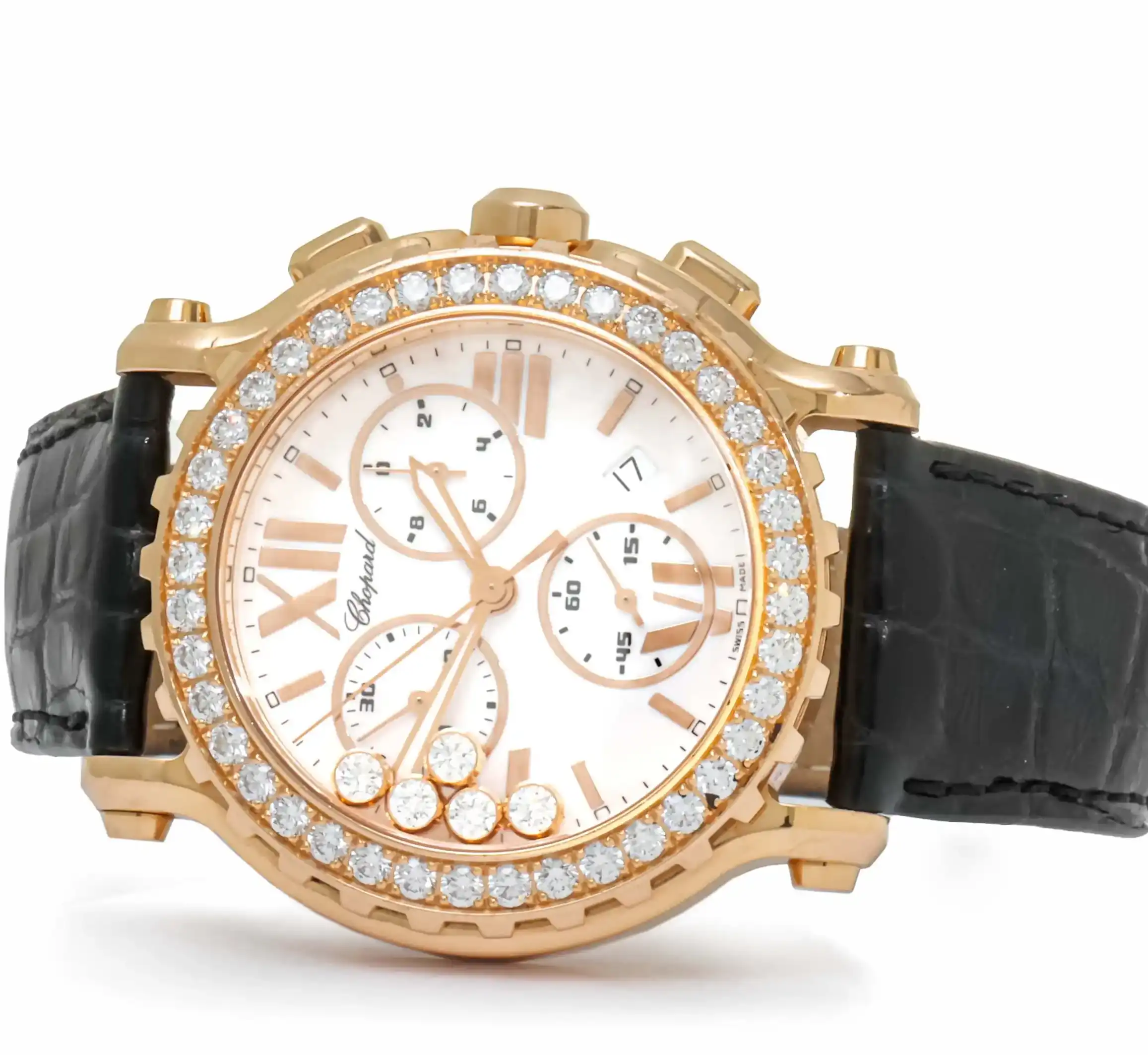 Prestigious Jewelrys Rose Gold CHOPARD Happy Sport 283583-5001