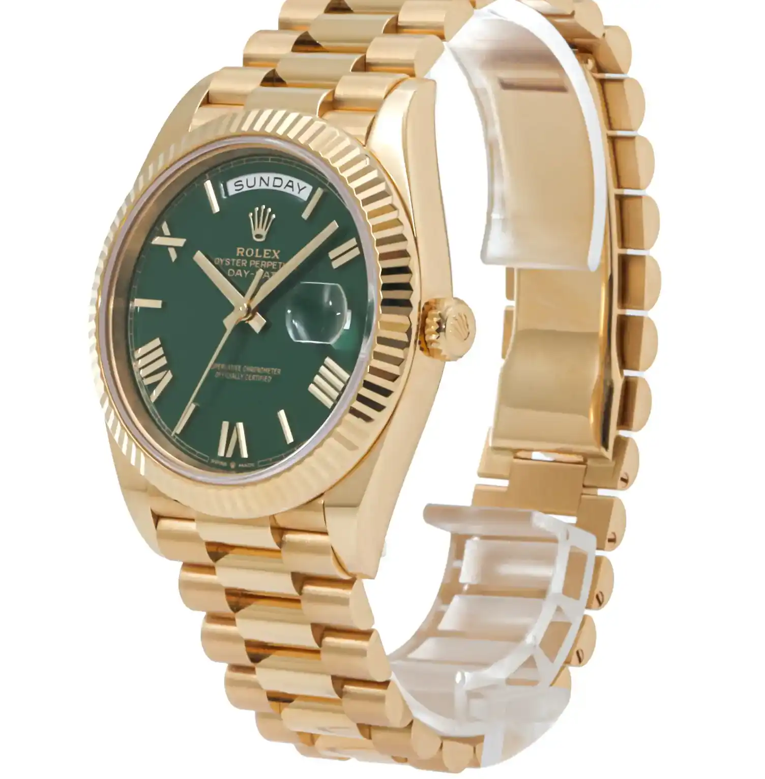 PrestigiousJewellers Green Rolex Day-Date 228238