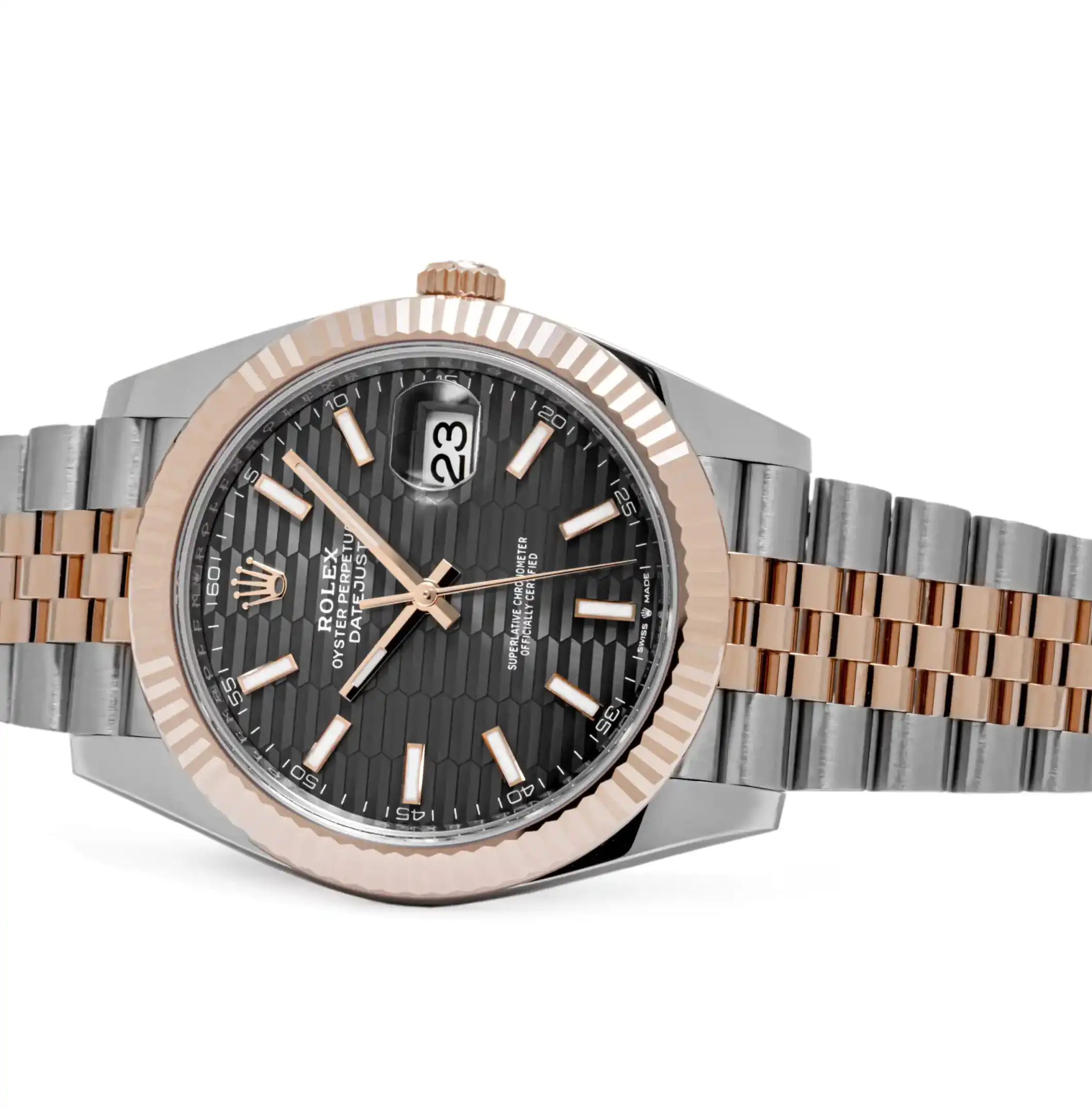 PrestigiousJewelrys Stainless Steel & Rose Gold Rolex Datejust 126331