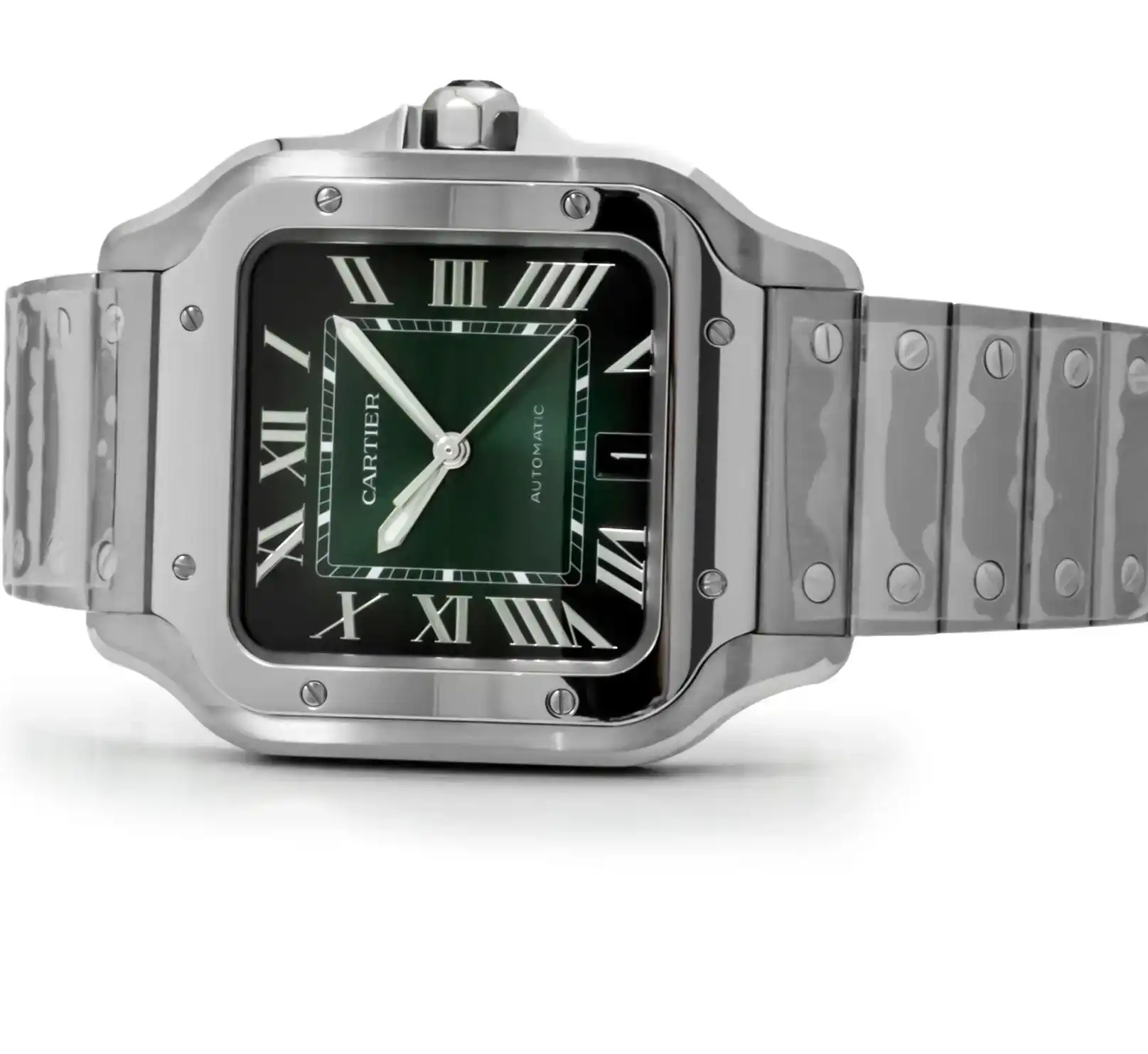 PrestigiousJewelrys Green Cartier Santos WSSA0062