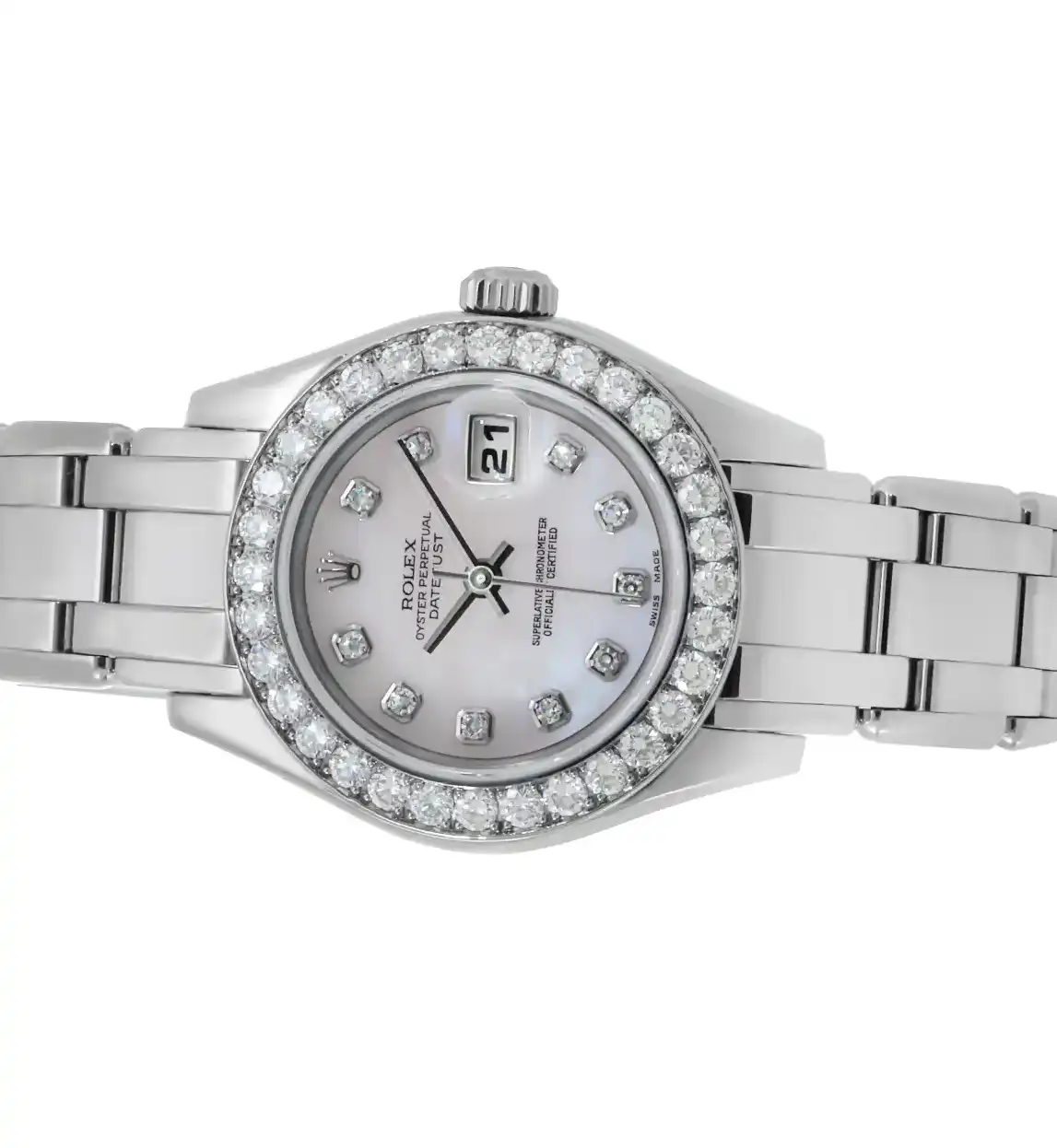 Prestigious Jewelrys Rolex Datejust 80299 White Gold