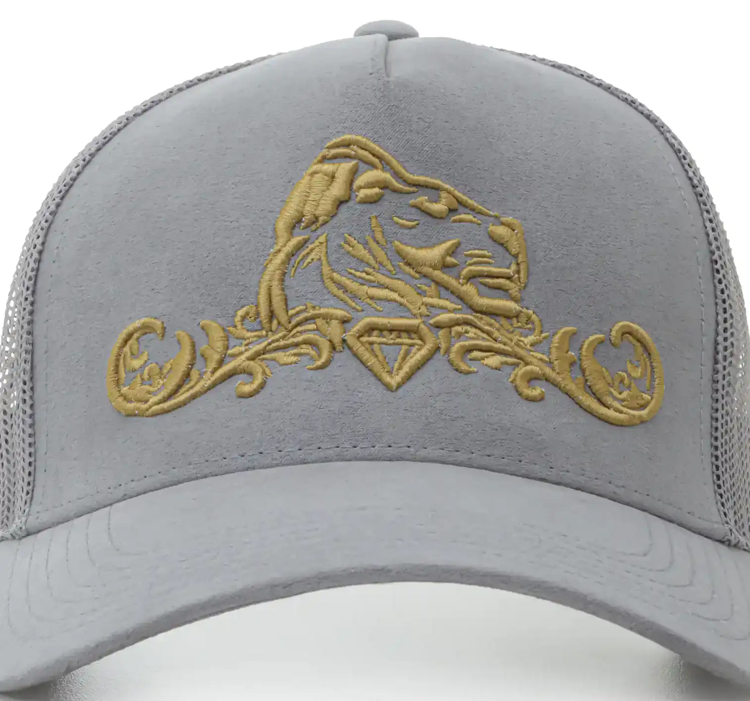 Prestigious Jewelers Presitigious Jewellers Trucker Cap – Gold   Grey