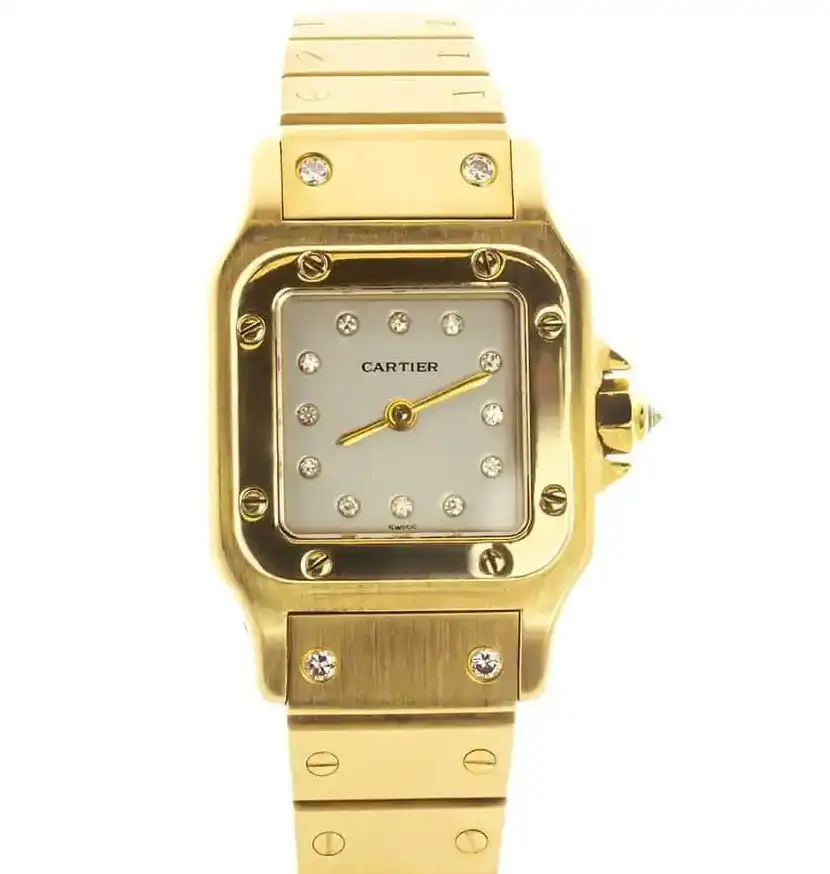 Gold Cartier Santos Galbee