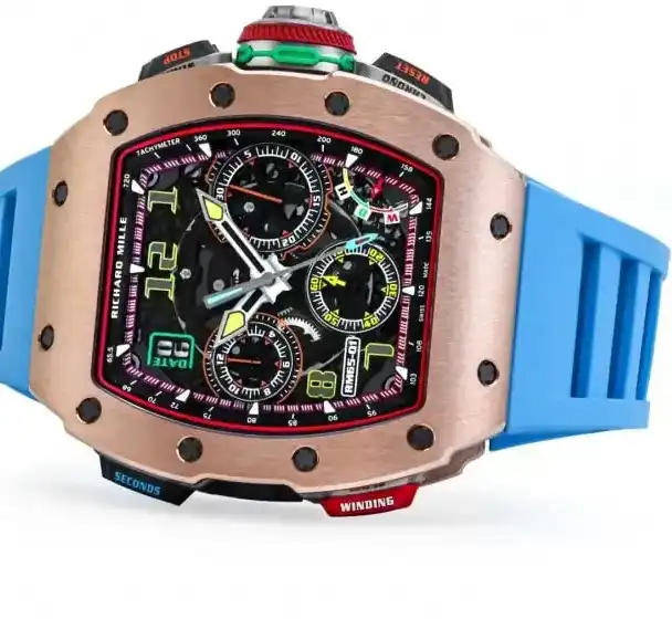 PrestigiousJewelrys Richard Mille Chronograph Full Rose Gold RM65-01 Richard Mille