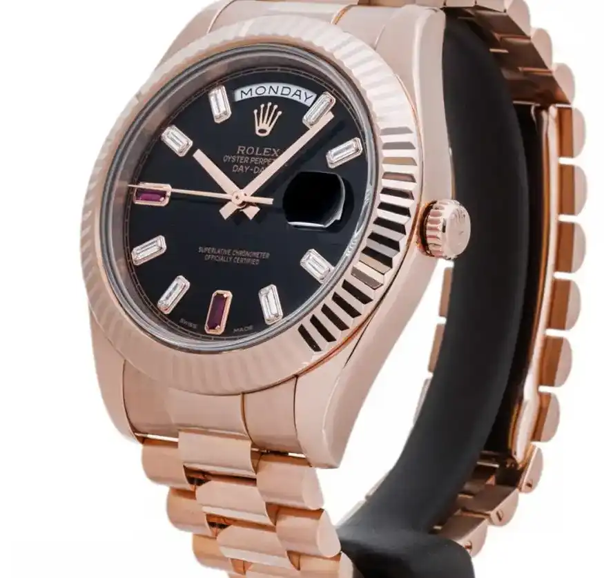 Prestigious Jewelrys Rolex Day-Date 218235 Rose Gold