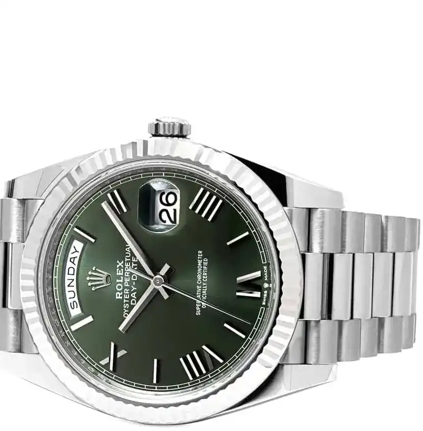 Prestigious Jewelers Rolex Day-Date 228239 White Gold