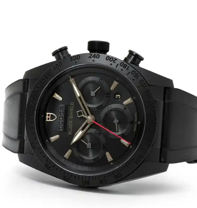 Prestigious Jewelers Tudor Black Shield 42000CN Rubber