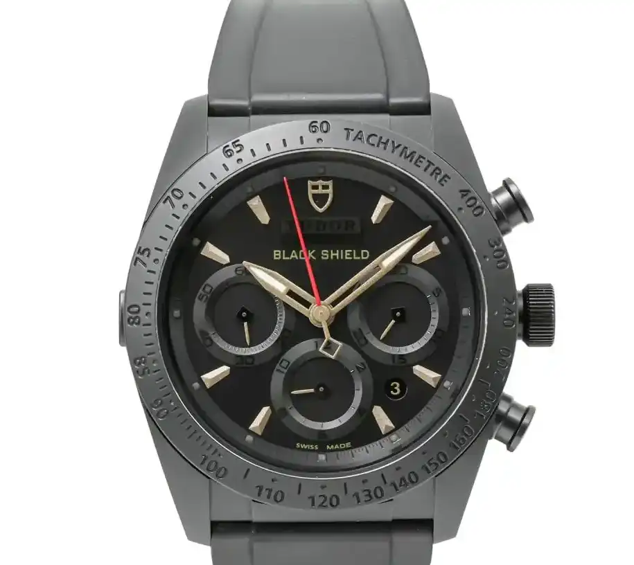 Prestigious Jewelers Tudor Black Shield 42000CN Rubber