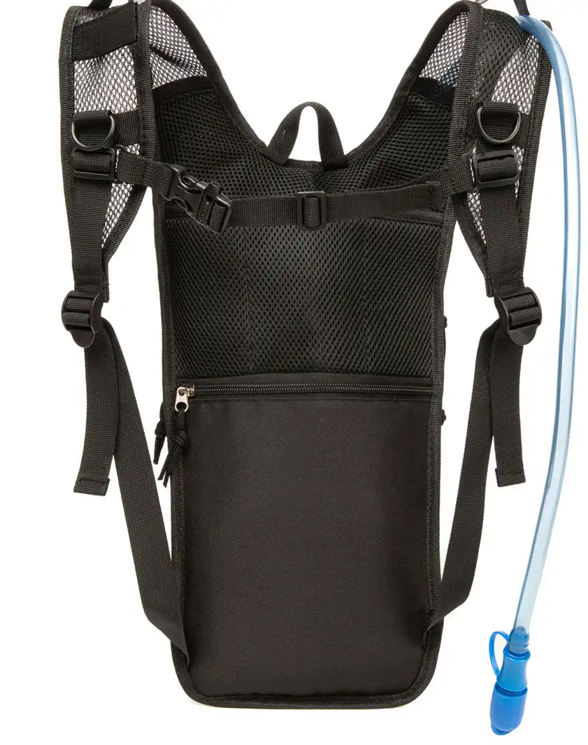 K Psychedelic Smiley UV Reactive Hydration Pack with Back Pocket for Anti-Theft