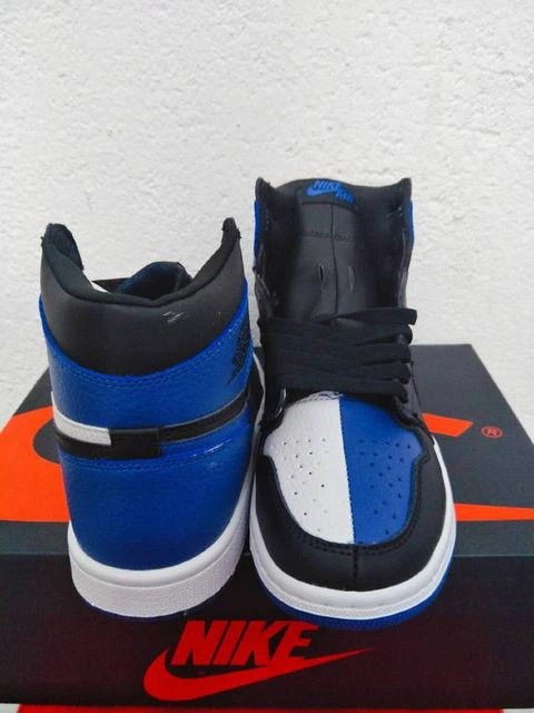 Cheap Air Jordan 1 Black Blue Clown-1