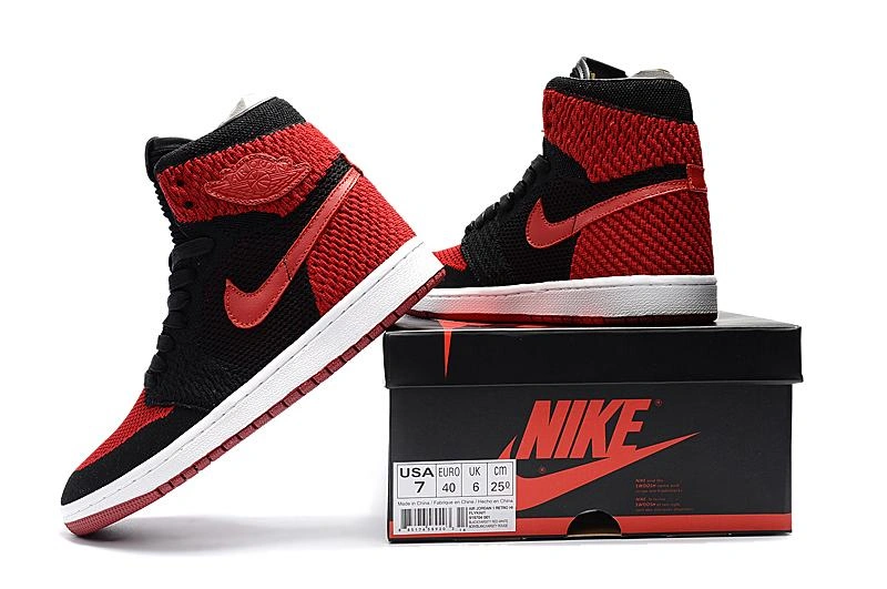 Affordable Air Jordan 1 Blakc Red-01