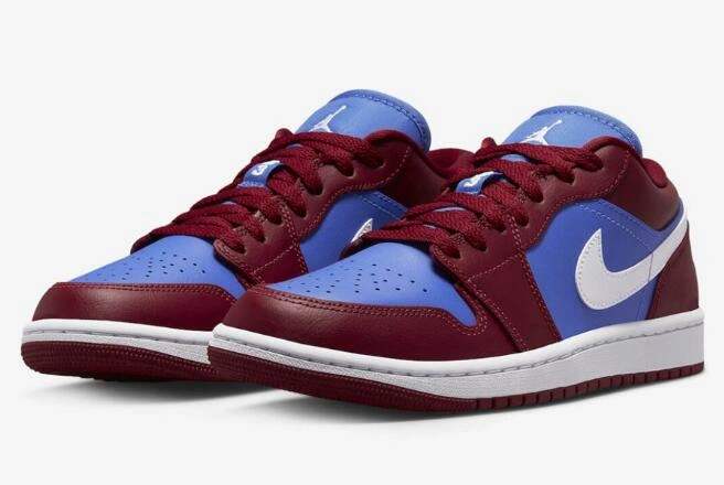 Air Jordan 1 Low Burgundy Blue