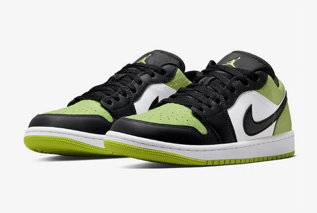 Air Jordan 1 Low Vivid Green Snakeskin