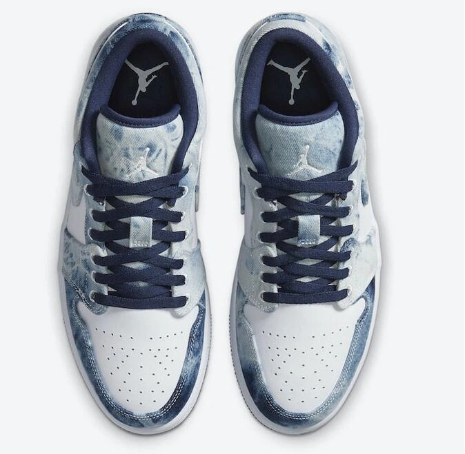 Cheap Air Jordan 1 Low Washed Denim-1