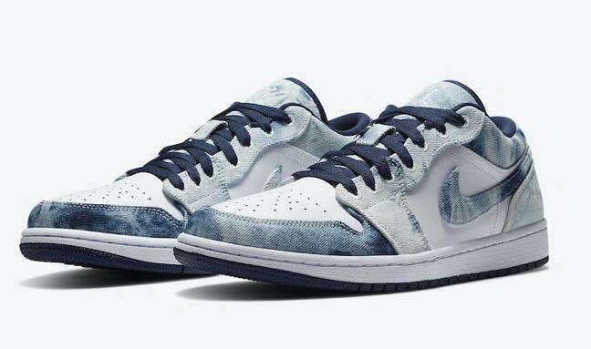 Cheap Air Jordan 1 Low Washed Denim-1