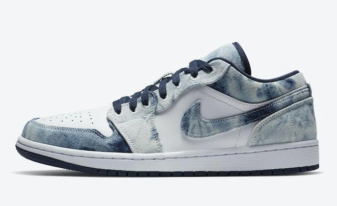 Cheap Air Jordan 1 Low Washed Denim-1