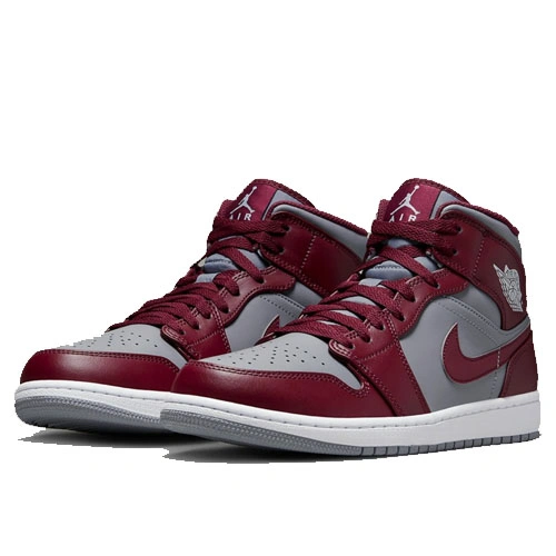 Air Jordan 1 Mid Burgundy Grey