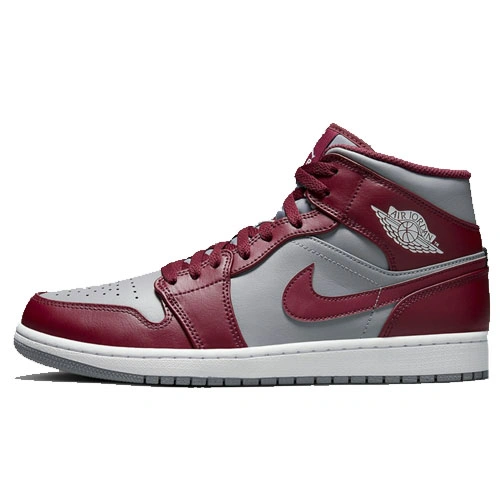 Air Jordan 1 Mid Burgundy Grey