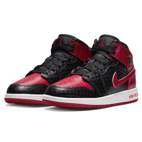Air Jordan 1 Mid GS Bred