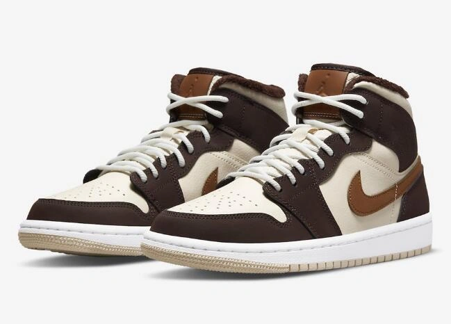 Air Jordan 1 Mid Pink Brown