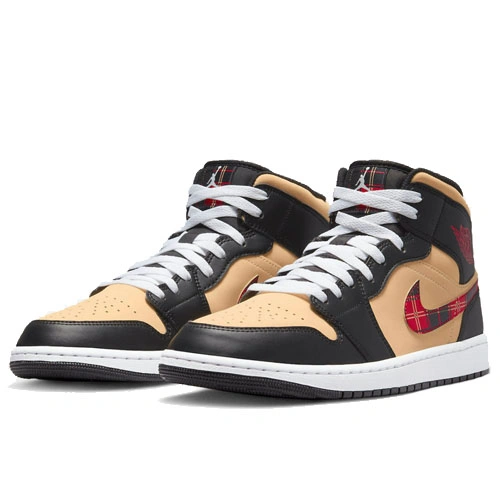 Air Jordan 1 Mid Tartan Swoosh