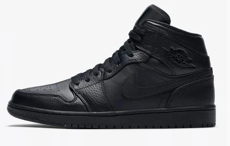 Affordable Air Jordan 1 Mid TripleBlack