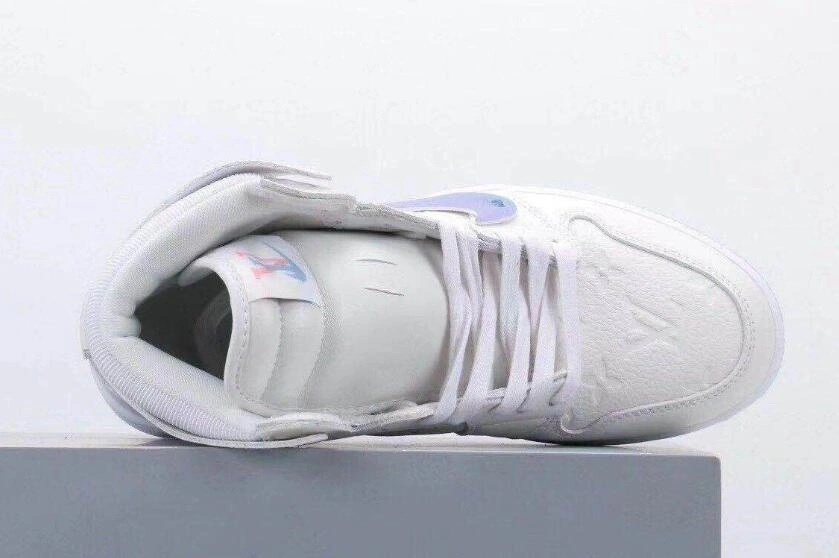Cheap Air Jordan 1 Retro White Purple-1