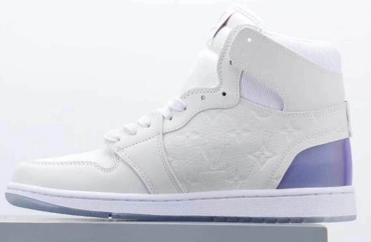 Cheap Air Jordan 1 Retro White Purple-1