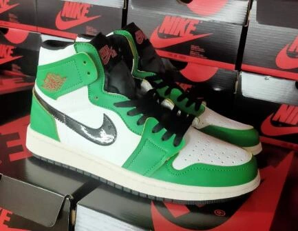 Air Jordan 1 White Green-1