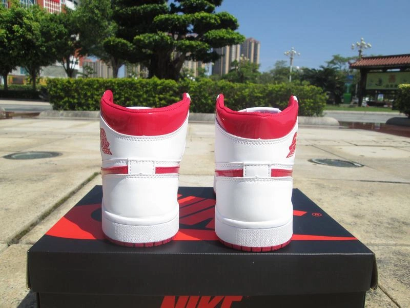 Cheap Air Jordan 1 White Metal Red-01