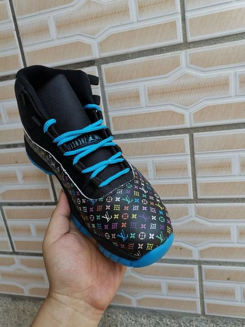 Air Jordan 11 Black Blue New-1