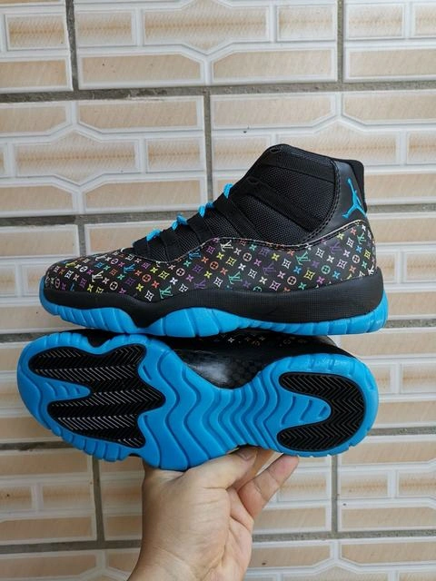 Air Jordan 11 Black Blue New-1