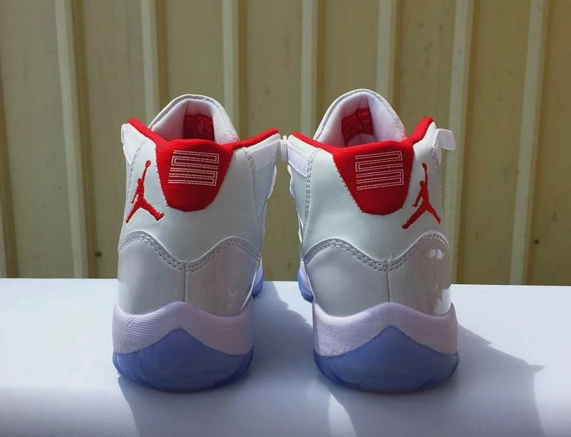 Air Jordan 11 GS White Red-01