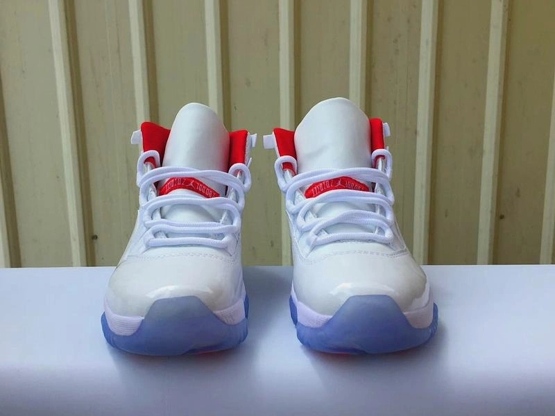 Air Jordan 11 GS White Red-01