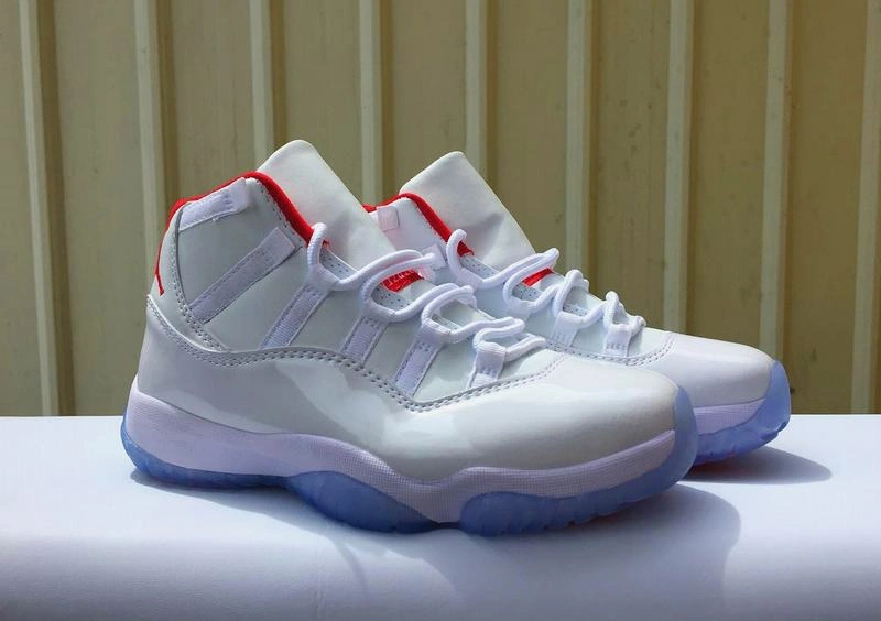 Air Jordan 11 GS White Red-01