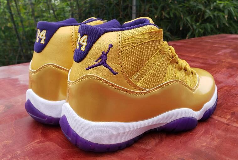 Air Jordan 11 High Gold Purple-1