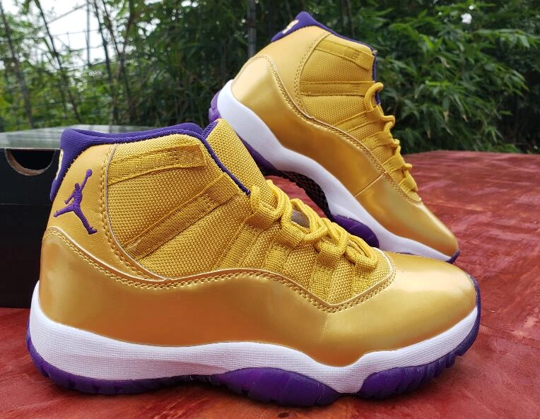 Air Jordan 11 High Gold Purple-1