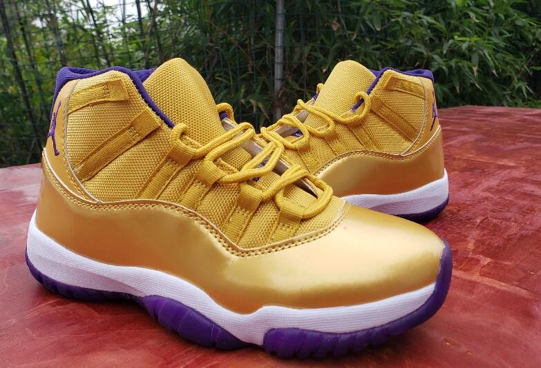 Air Jordan 11 High Gold Purple-1