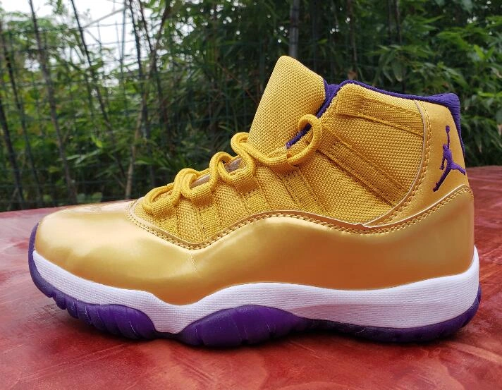 Air Jordan 11 High Gold Purple-1